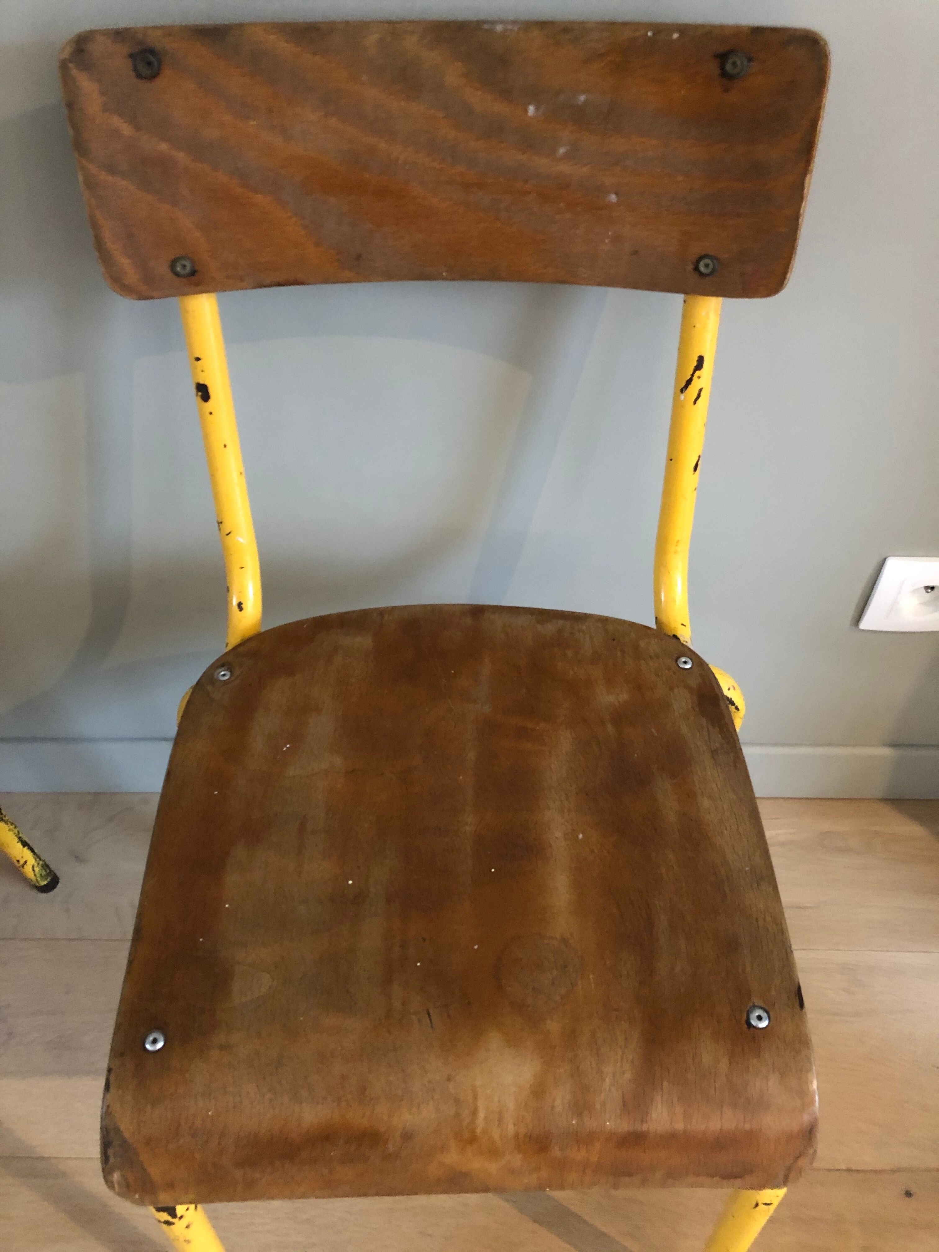 Paire de chaises d'écolier
