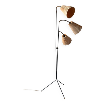 Lampadaire scandinave à trois bras, années 1950