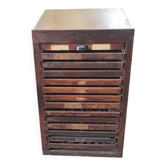 Meuble à caractères d'imprimerie vintage | Tiroirs d'imprimerie | P. Van Dijk Amsterdam