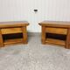 Pair of elm bedside tables Luigi Gorgoni 1980