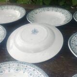 Set of twelve deep ironstone plates, Marceau model