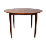 Scandinavian teak table vintage beveled 110 cm, 1960