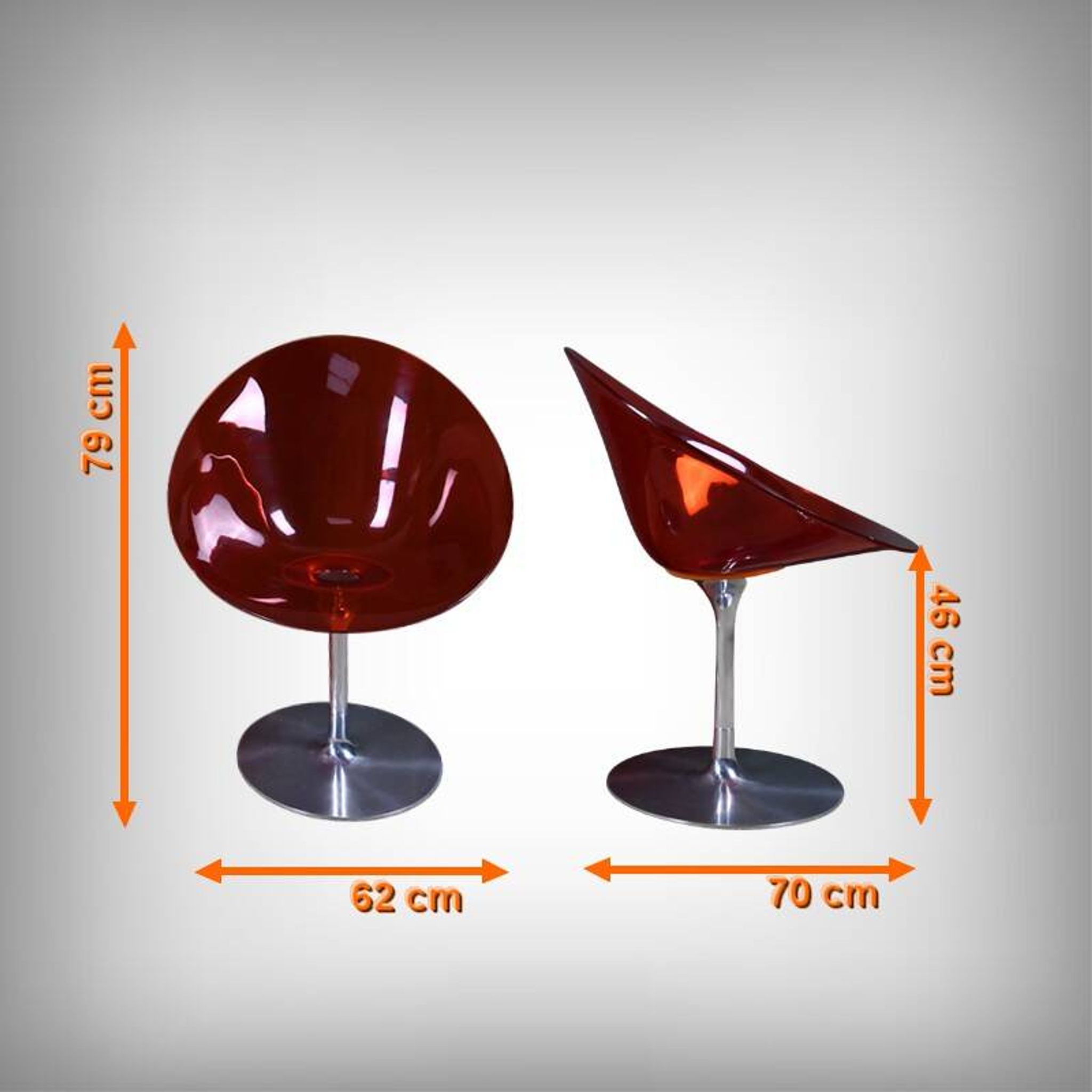 Pair of Eros Armchairs in Polycarbonate, by P. Starck – 2001