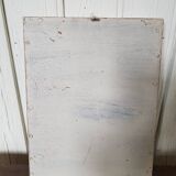 Small patinated wooden linen mirror