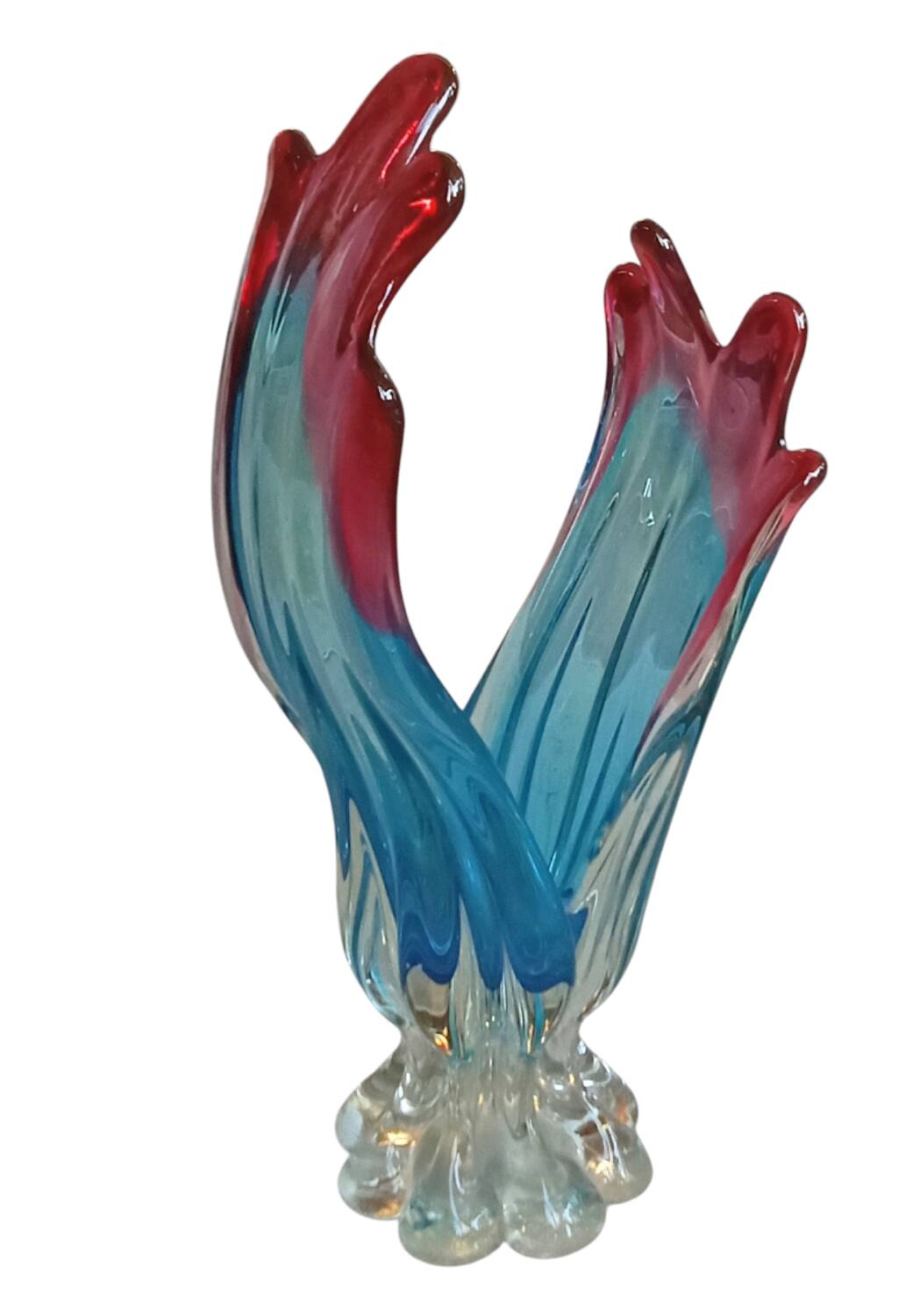 Large Murano cut vase