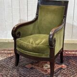 19th-century bergère in mahogany