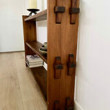 Brutalist wooden shelf