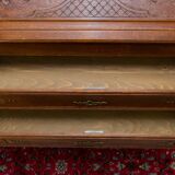 Louis XV style carved oak secretary 1930s