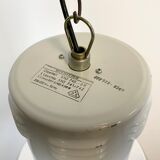 Industrial aluminium lamp with iron grid from siemens, 1980’s