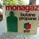 Plaque publicitaire Monogaz en tôle