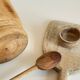 Turned wooden pots and beaters for the kitchen