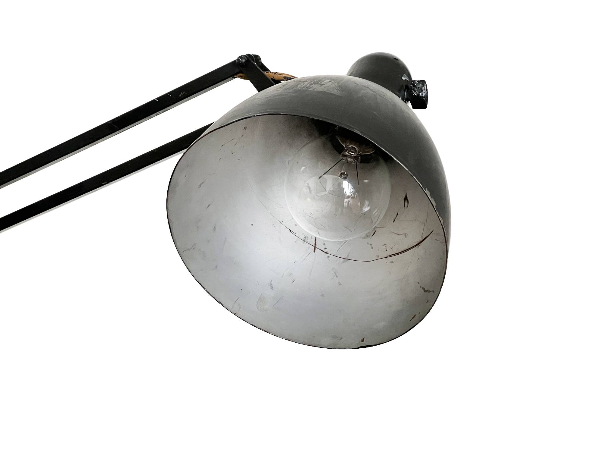 Matte black architect lamp Luxo 1001 by Jac Jacobsen for Luxo. Norway 1950s