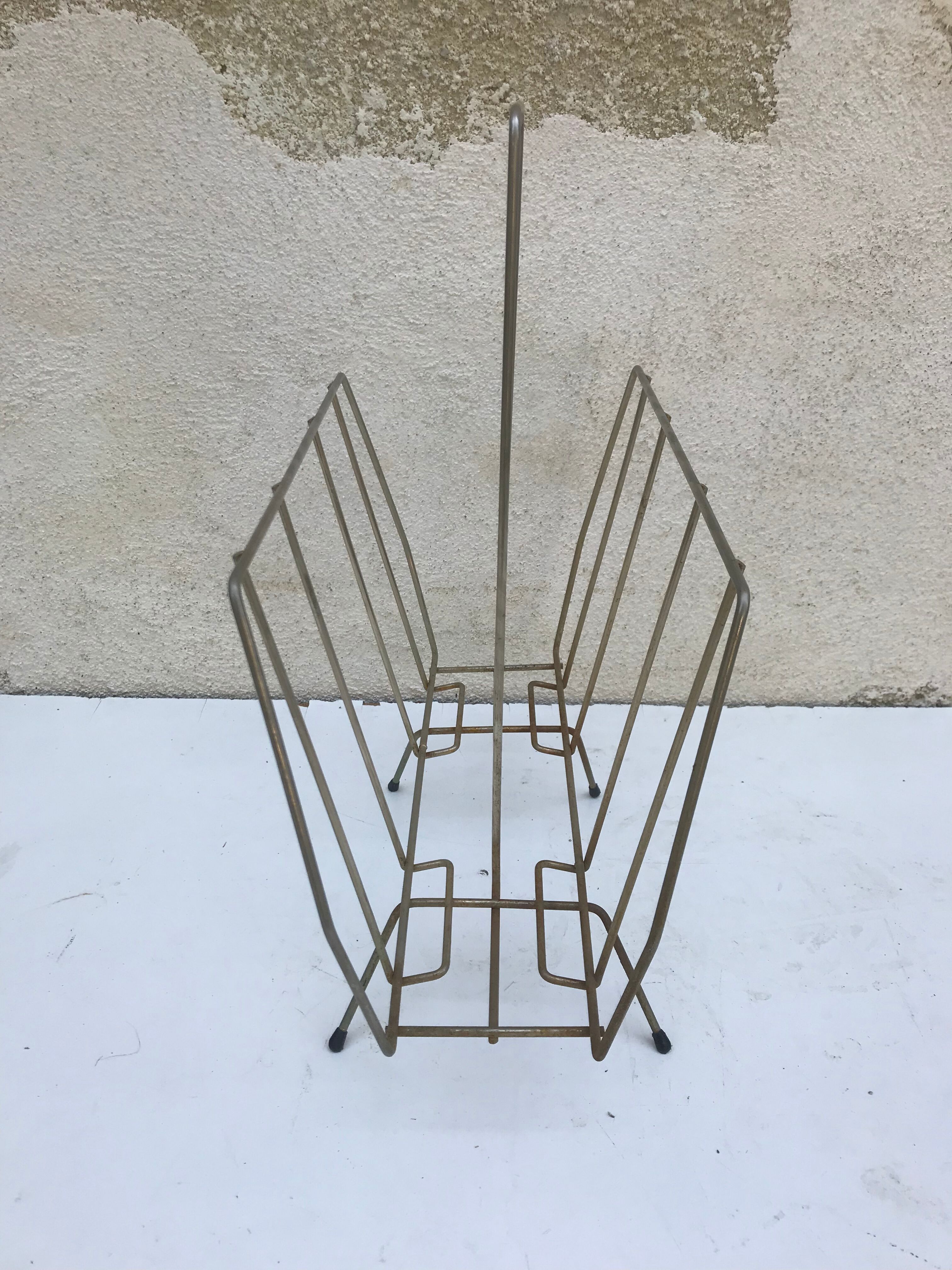 End table is journals former 60s Metal Gold Vintage