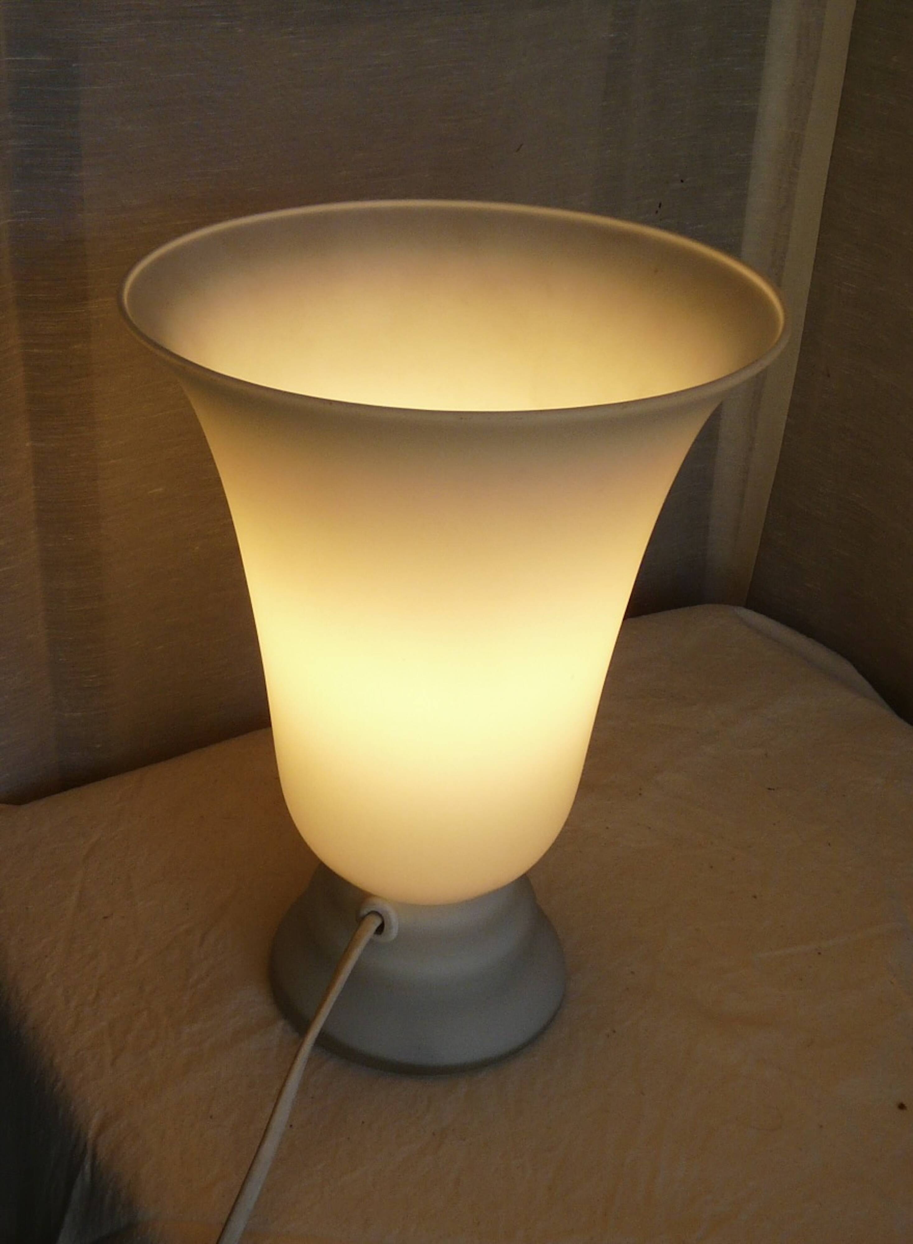 Vianne vintage opaline tulip lamp 1970