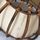 Vintage rattan pendant lamp with paper lampshade