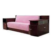 Art Deco sofa in blush pink velvet, 1930s