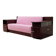 Art Deco sofa in blush pink velvet, 1930s