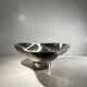 Plat tripartite, acier inoxydable,Georg Jensen, Danemark 1970s