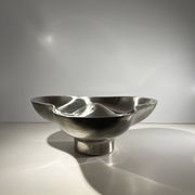 Plat tripartite, acier inoxydable,Georg Jensen, Danemark 1970s