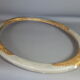 Old Art-Deco oval wood -stucco frame, 56x41 cm, 50x35 cm SB leaf