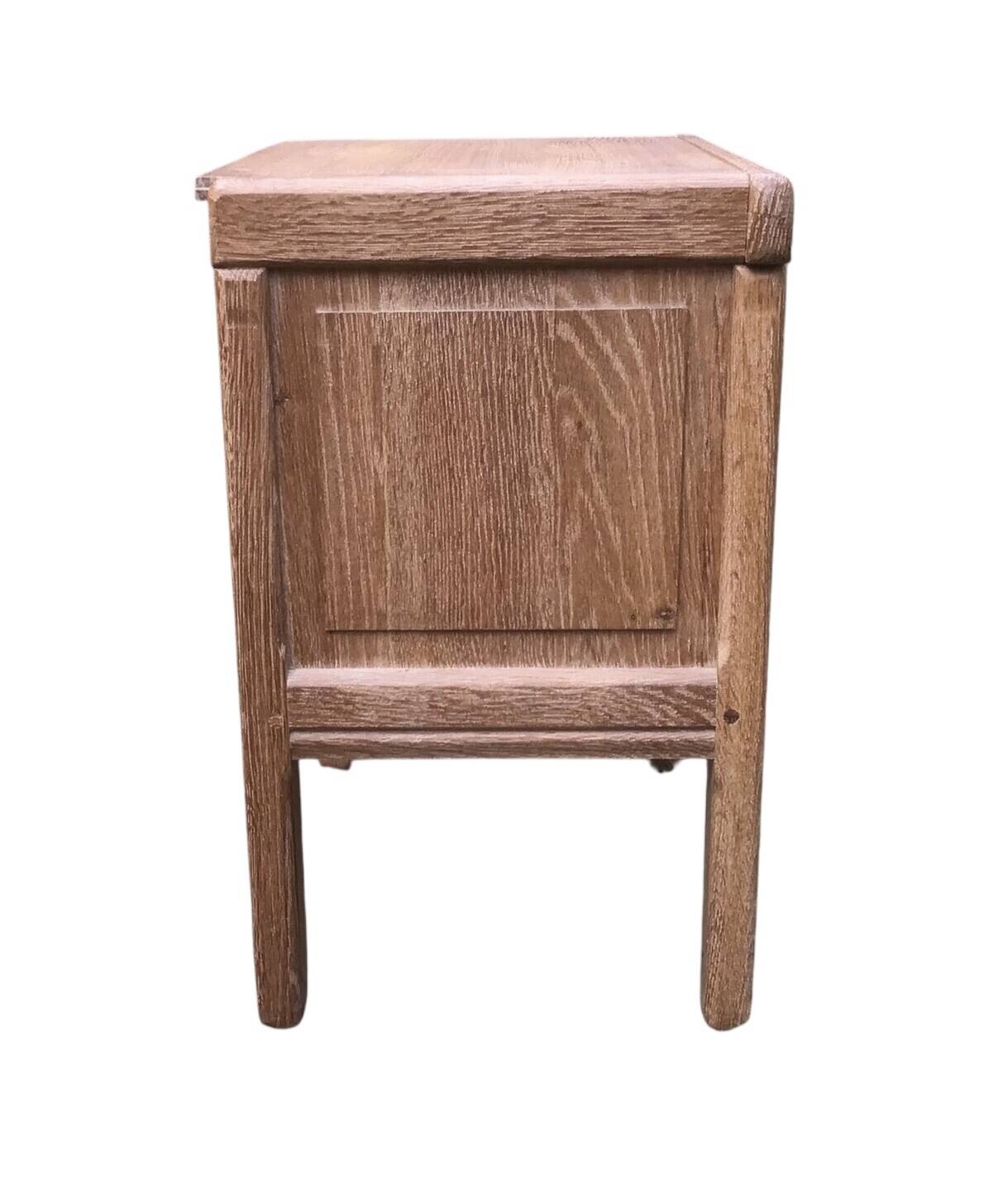 Pair of solid oak bedside tables circa 70-80