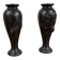 Paire de vases en bronze à patine noire