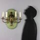 Antique wall light in gilded metal and bronze, Italy, 20th century