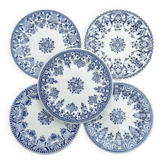 Gien - 5 assiettes à dessert