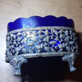 Napoleon 3 crystal and gilded bronze table planters