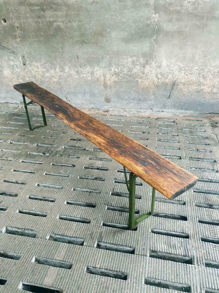 Oak garden bench foldable 220 cm