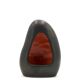 Free-form black signed candle holder, 1960s