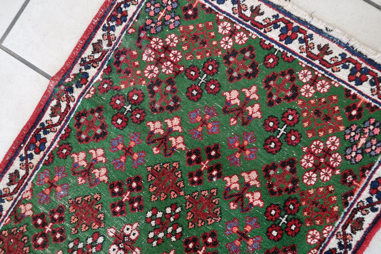 Handmade antique Persian Joshagan runner 1.8' x 4.8' (57cm x 149cm) 1930s