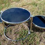 Chrome nesting coffee table