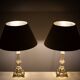 Stunning set of Rococo Silver Plated table lamps 1920s