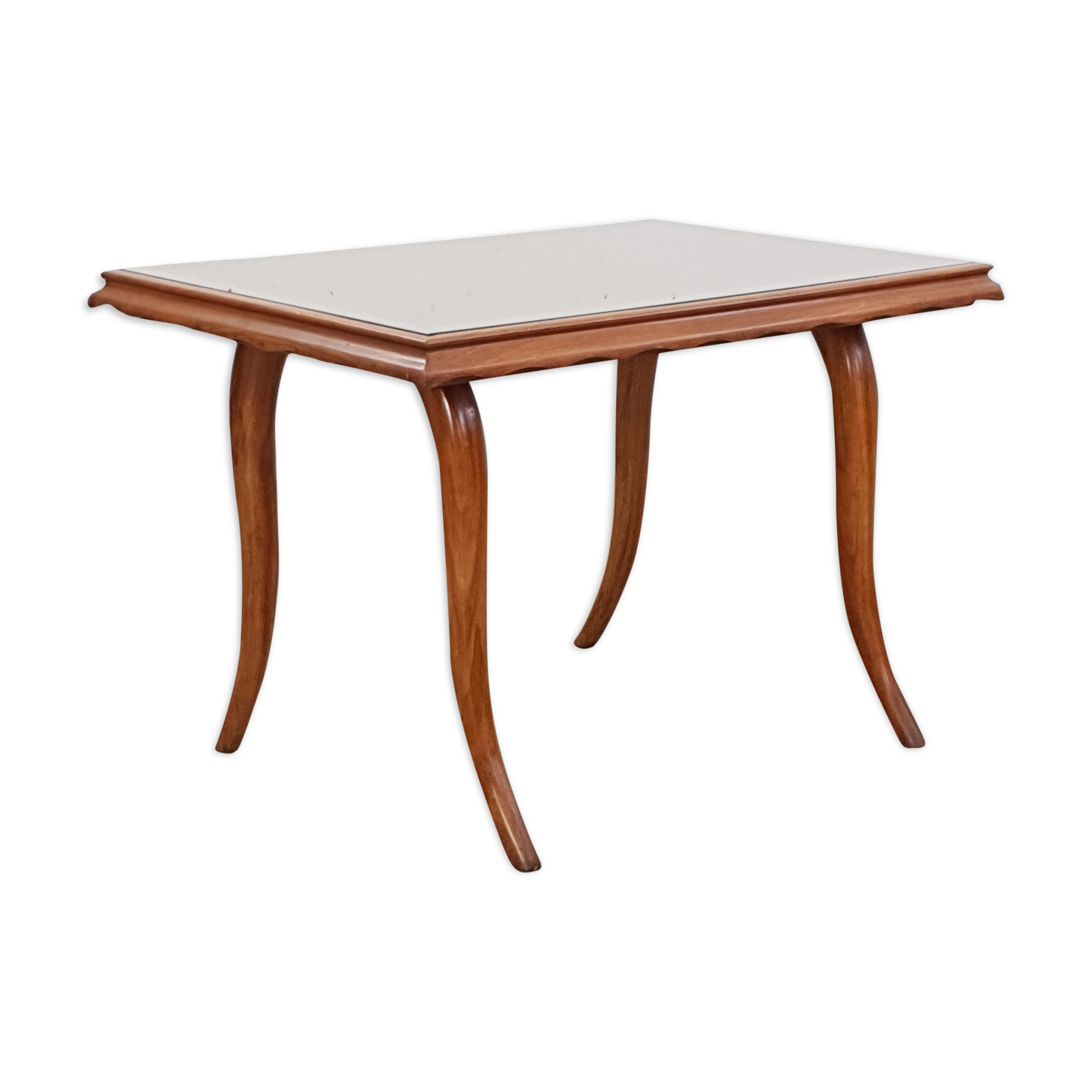 Table basse en miroir du milieu du siècle, italienne