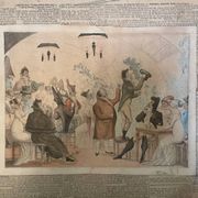 Original painting The Ventriloquist Naudet circa 1803