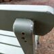 Veranda garden bench in patinated almond green solid wood