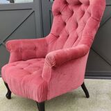 Ancien fauteuil capitonné Napoléon III