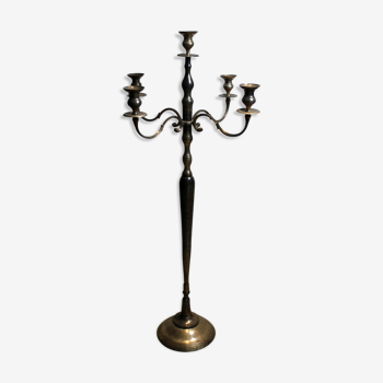 Silver bronze standing candelabra