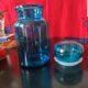 Green glass apothecary jar Belgium