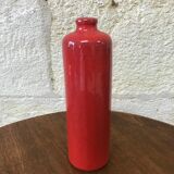 Red stoneware bottle vase - soliflore