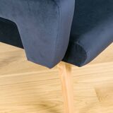 Velvet armchair from Jitona, 60's