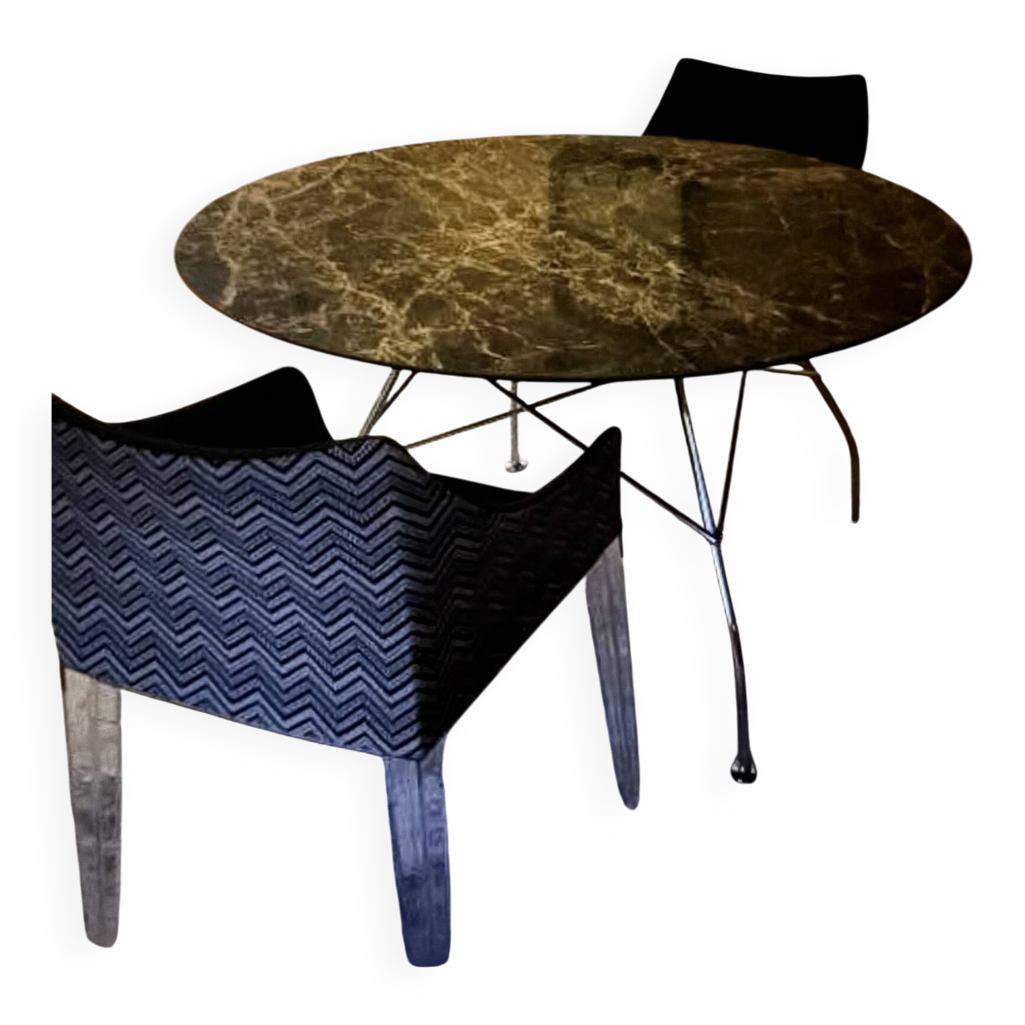 Table Kartell Glossy marbre round