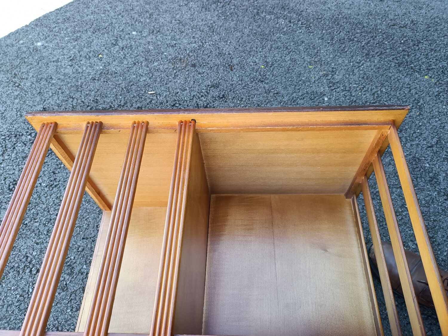 Old vintage English revolving bookcase