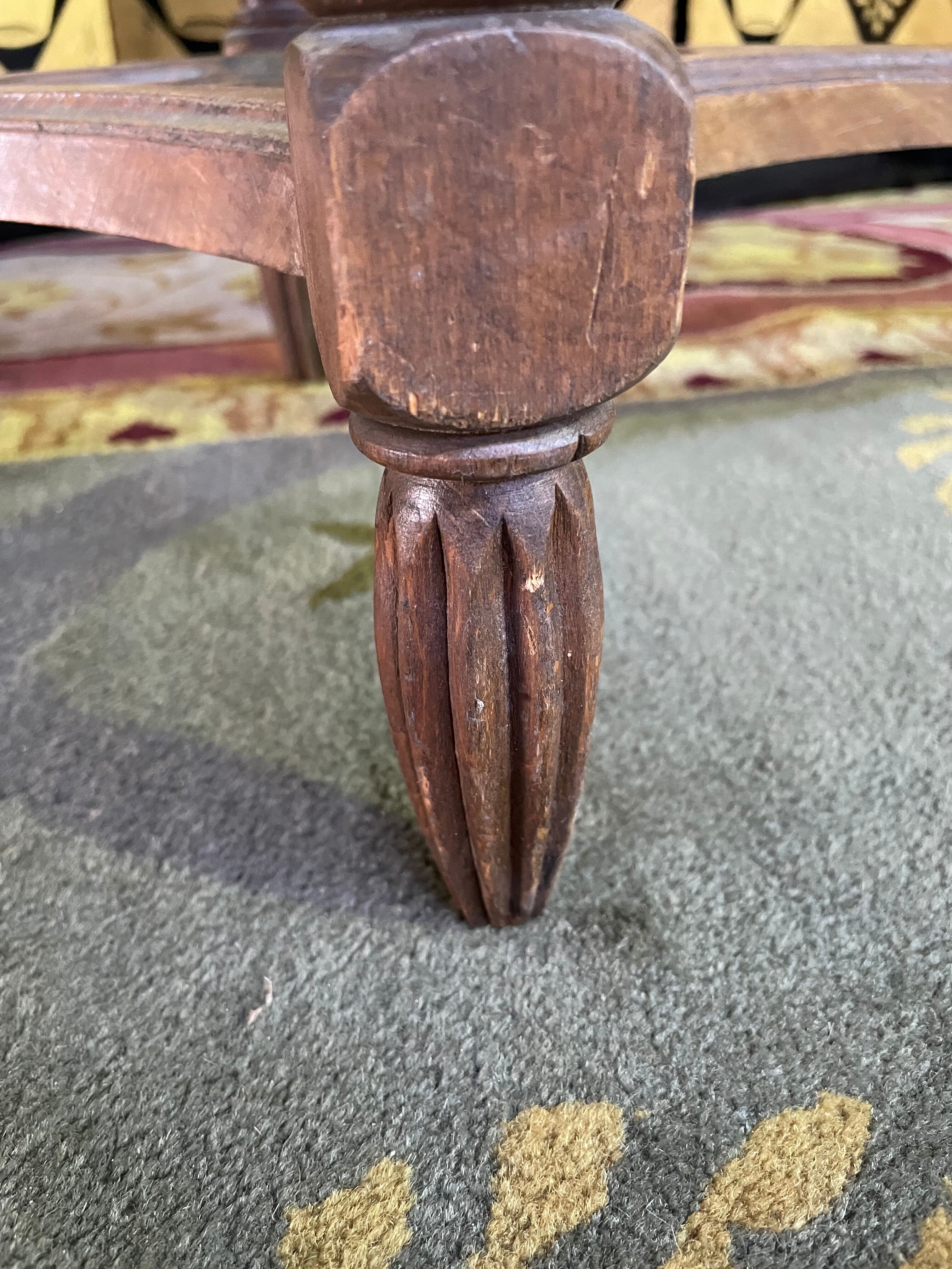 Louis XVI piano bench in cannage