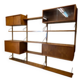 Vintage Scandinavian Teak Wall Unit by Poul Cadovius for Royal System, 1960s