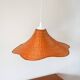 lotus suspension in dark beige Scandinavian rattan and bamboo 1970