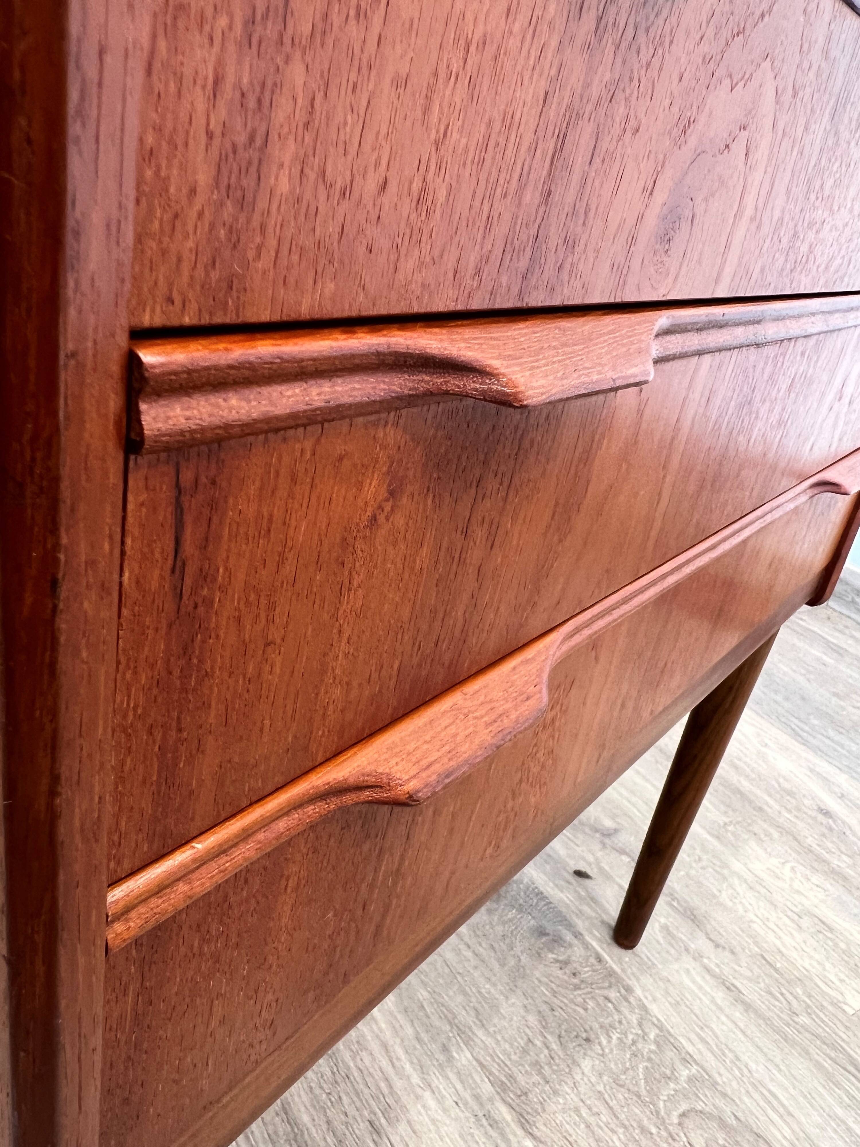 Scandinavian teak commode from the 1960s, Denmark.