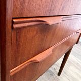 Scandinavian teak commode from the 1960s, Denmark.