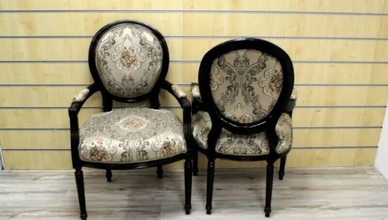 2 Louis XVI style armchairs